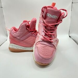 AND1 Kids Pink High Top Basketball Sneakers GMA143GX001 Size 3Y